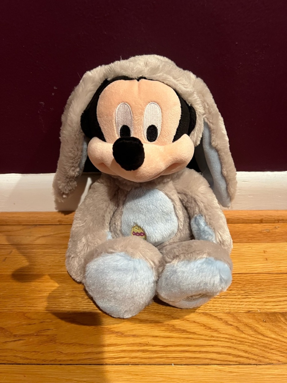 Disney Plush Mickey Bunny-Eared Stuffed Toy - Gray and Light Blue